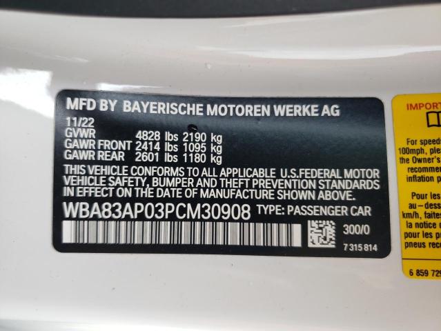 WBA83AP03PCM30908 BMW M440I