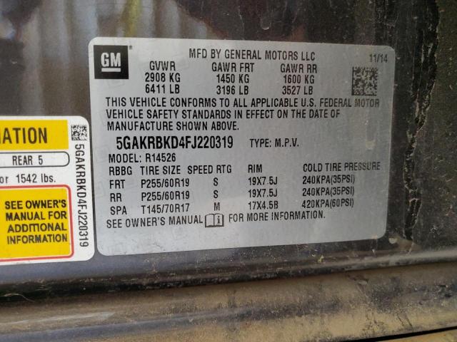 5GAKRBKD4FJ220319 Buick Enclave