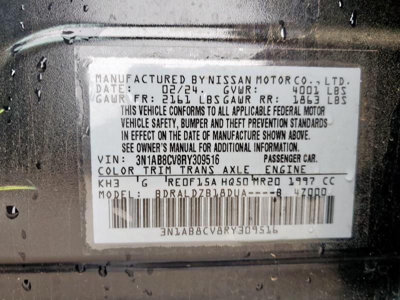 3N1AB8CV8RY309516 Nissan SENTRA SV