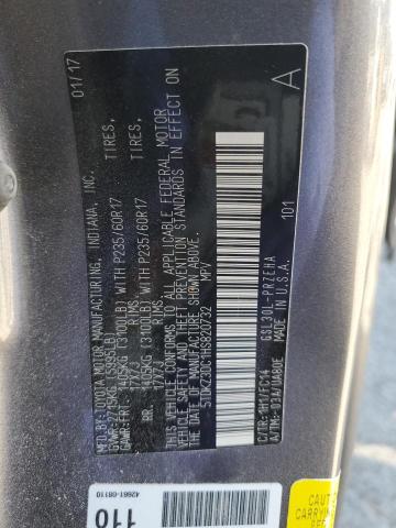 5TDKZ3DC1HS820732 Toyota SIENNA LE