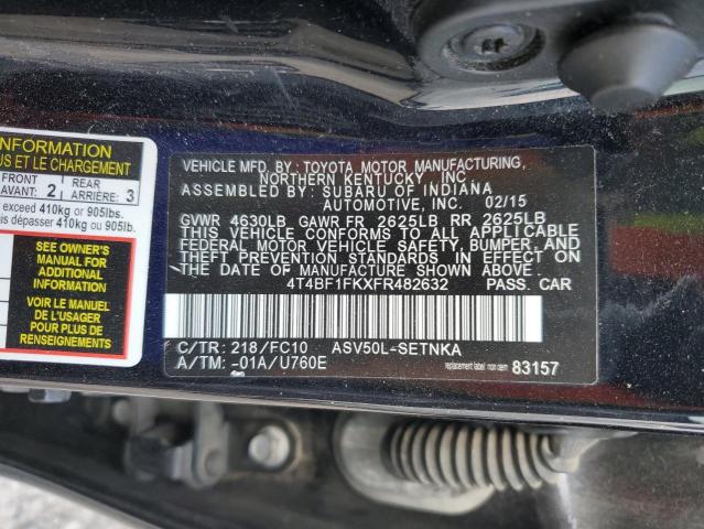 4T4BF1FKXFR482632 Toyota CAMRY LE