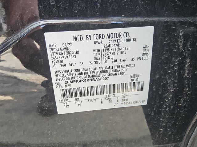 2FMPK4K9XNBA56007 Ford EDGE TITAN