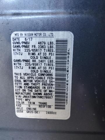 JN8AT2MV7HW278887 Nissan ROGUE S