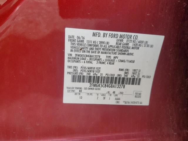2FMGK5C84GBA13278 Ford FLEX SEL