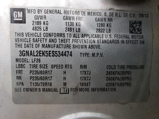 3GNAL2EK5ES534474 Chevrolet CAPTIVA LS