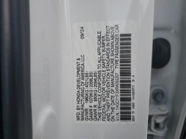 1HGCY1F3XRA092207 Honda l15be