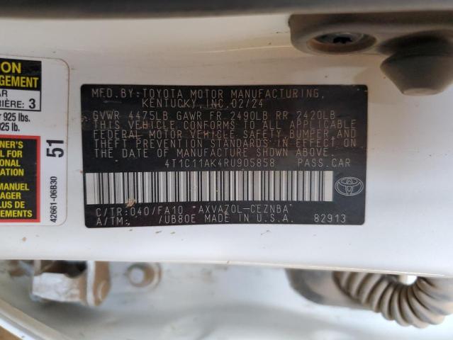 4T1C11AK4RU905858 Toyota a25a-fks