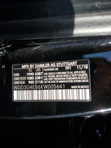 WDD3G4EB6KW005641 Mercedes-Benz A 220
