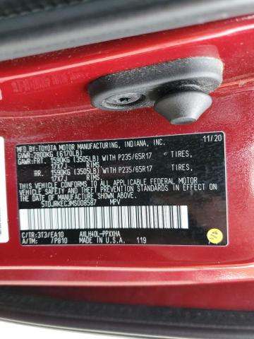 5TDJRKEC3MS008587 Toyota SIENNA XLE