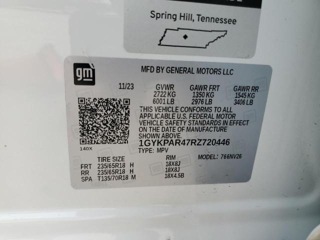 1GYKPAR47RZ720446 Cadillac Xt6 Luxury