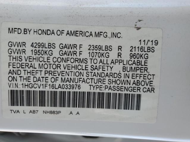 1HGCV1F16LA033976 Honda ACCORD LX