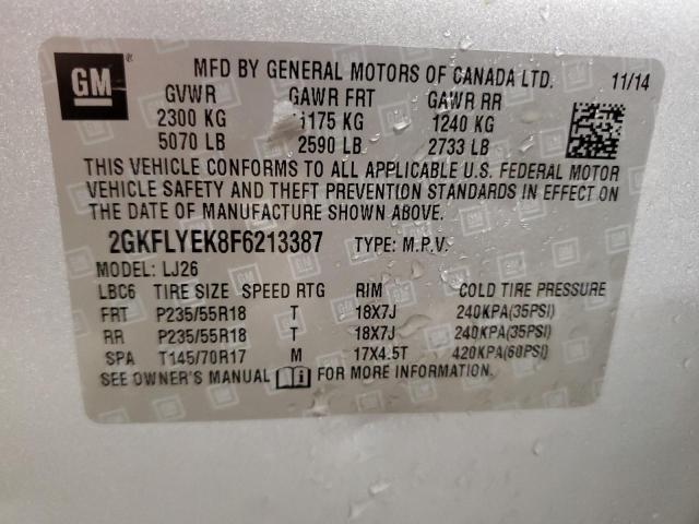 2GKFLYEK8F6213387 GMC TERRAIN SL