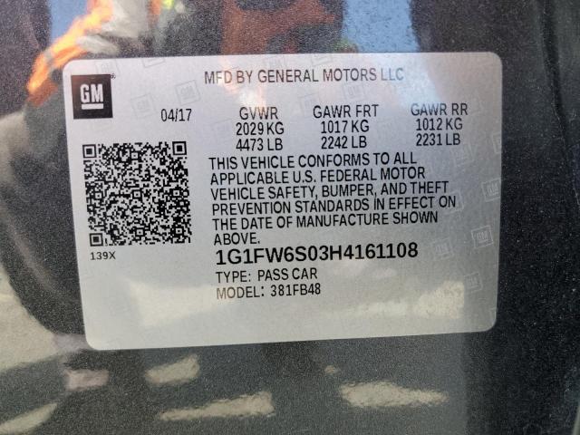 1G1FW6S03H4161108 Chevrolet 2017