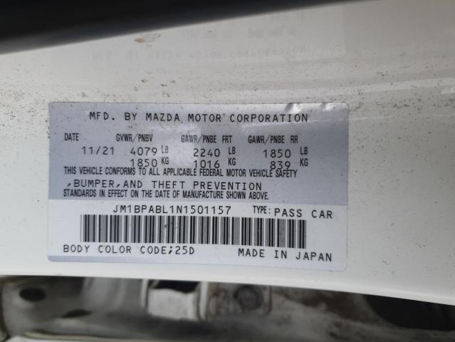 JM1BPABL1N1501157 Mazda 3 SELECT