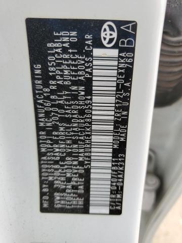 5YFBURHEXKP860594 Toyota COROLLA L