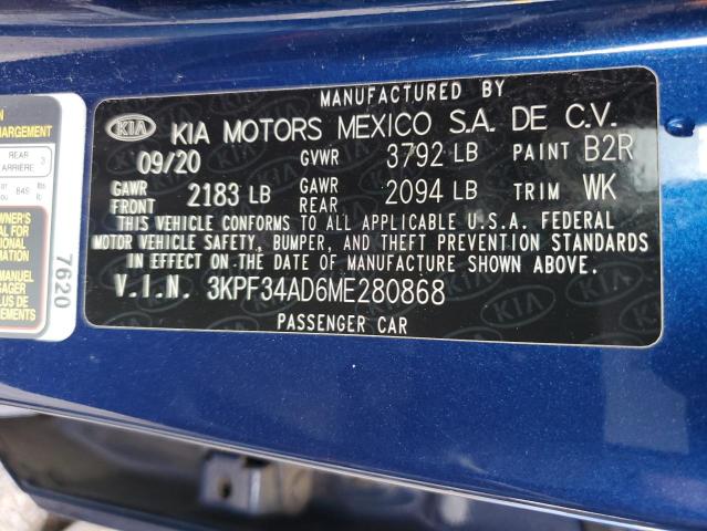 3KPF34AD6ME280868 KIA mpi nu