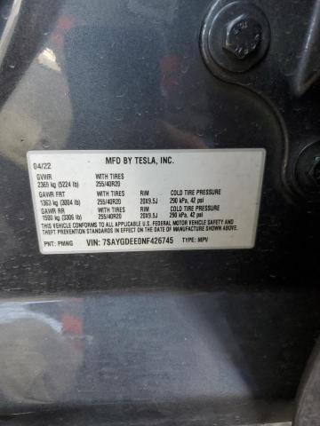 7SAYGDEE0NF426745 Tesla Model Y