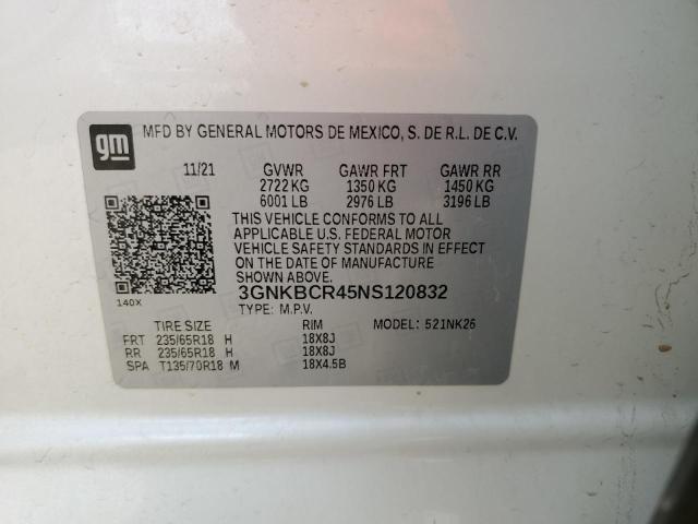 3GNKBCR45NS120832 Chevrolet BLAZER 2LT