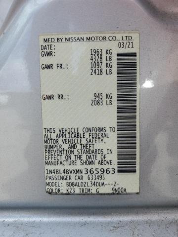 1N4BL4BVXMN365963 Nissan Altima
