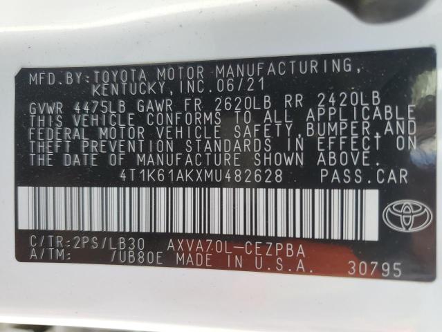 4T1K61AKXMU482628 Toyota a25a-fks