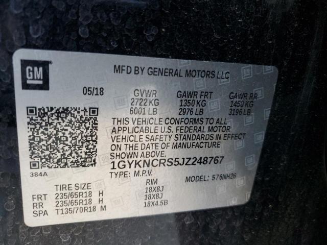 1GYKNCRS5JZ248767 Cadillac lgx - direct injection, variable valve timing, alum, gen 2