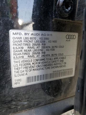 WA1AAAF76HD000644 Audi 2017