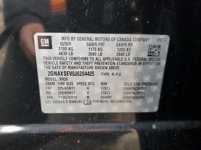2GNAXSEV9J6204425 Chevrolet EQUINOX LT