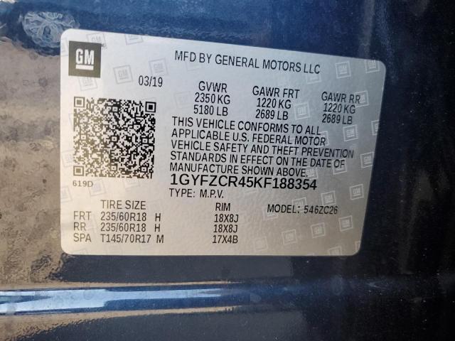 1GYFZCR45KF188354 Cadillac XT4 PREMIU