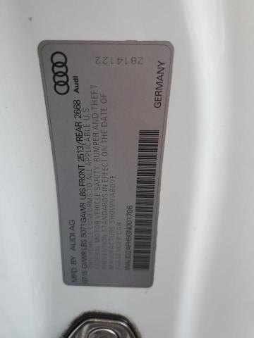 WAUD2AFH9GN001706 Audi A5 PREMIUM