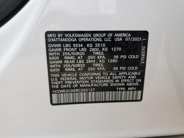1V2WE2CA5RC202127 Volkswagen ATLAS CROS