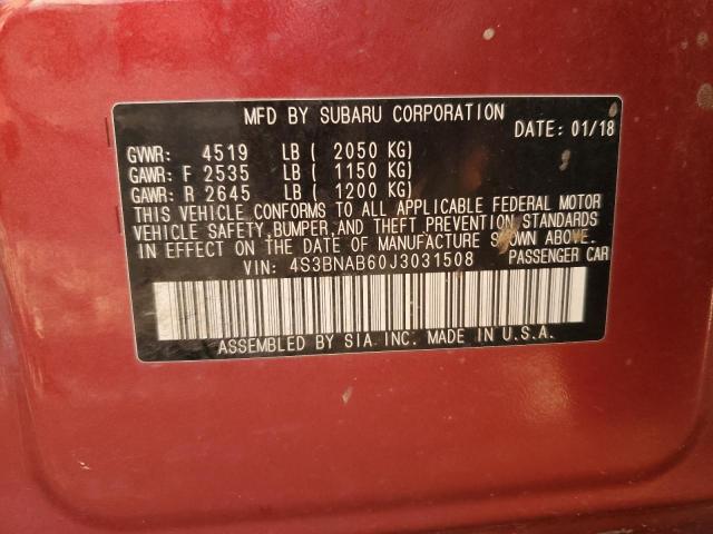 4S3BNAB60J3031508 Subaru u5