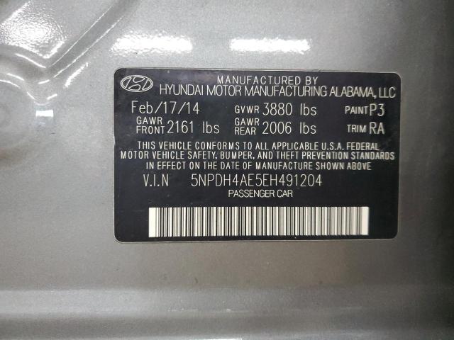 5NPDH4AE5EH491204 Hyundai ELANTRA SE