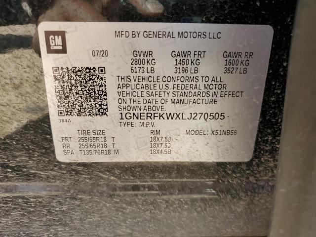 1GNERFKWXLJ270505 Chevrolet TRAVERSE L