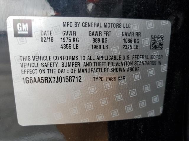 1G6AA5RX7J0158712 Cadillac ltg - sidi, alum dohc, vvt, dcvcp turbo, e0-e100, alum
