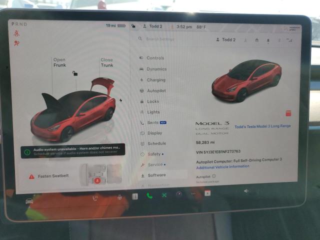 5YJ3E1EB1NF273763 Tesla MODEL 3