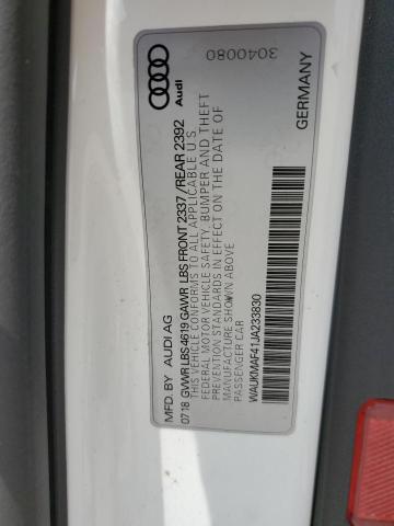 WAUKMAF41JA233830 Audi A4 PREMIUM