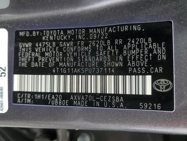 4T1G11AK5PU737114 Toyota a25a-fks