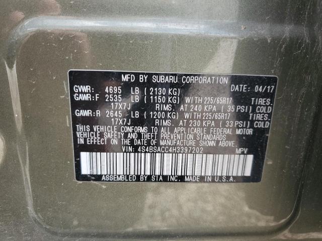 4S4BSACC4H3397202 Subaru u5