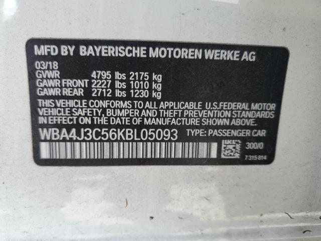 WBA4J3C56KBL05093 BMW 2019