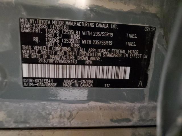 2T3J1RFV7KW028143 Toyota a25a-fks
