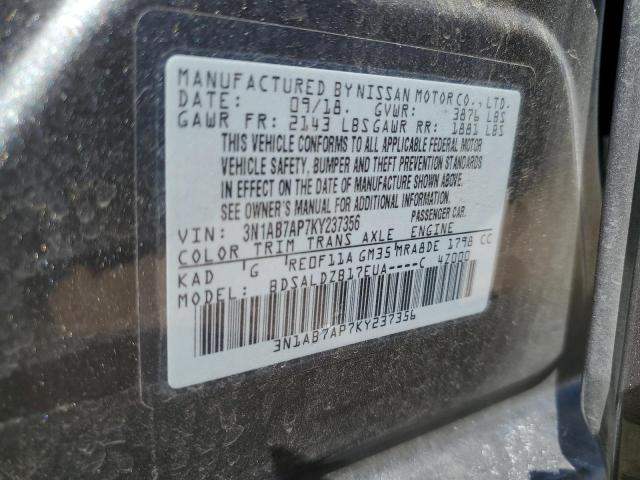 3N1AB7AP7KY237356 Nissan Sentra