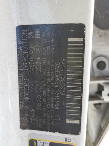 KNAGT4L38G5093749 KIA Optima Lx