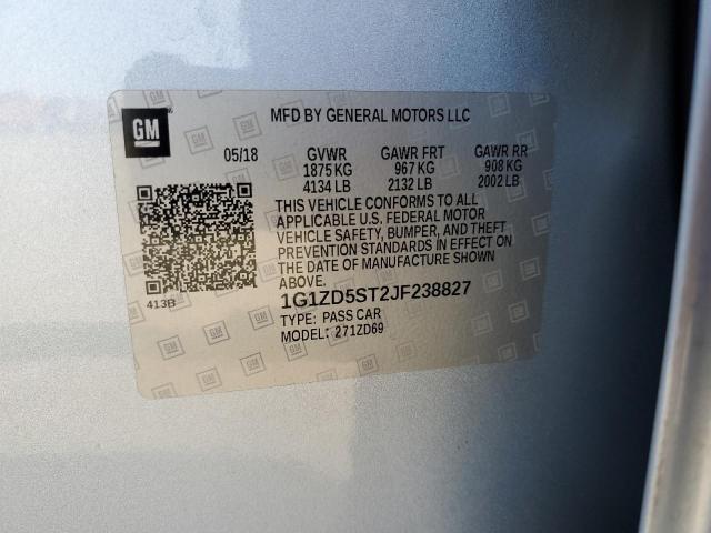1G1ZD5ST2JF238827 Chevrolet MALIBU LT