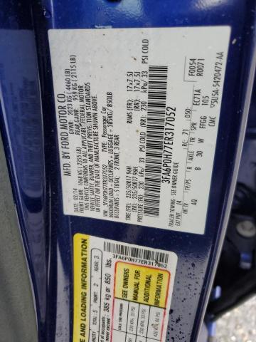 3FA6P0H77ER317052 Ford 2014