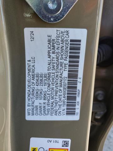 19XFL4H9XSE007172 Honda lfc3