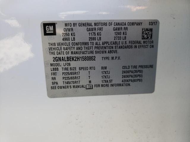 2GNALBEK2H1580862 Chevrolet lea - sidi: spark ignited direct injection, e85 max, alum