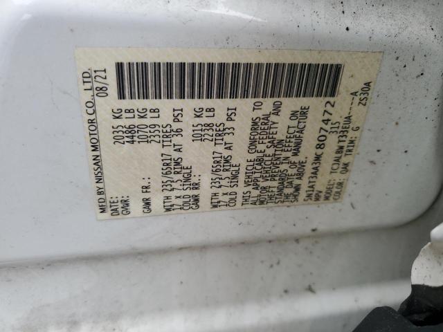 5N1AT3AA3MC807472 Nissan ROGUE S