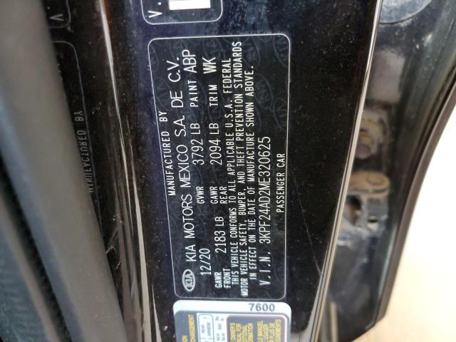 3KPF24AD2ME320625 KIA FORTE FE