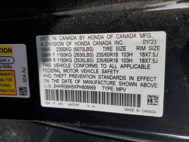 2HKRS6H5XPH806669 Honda Cr-v Sport