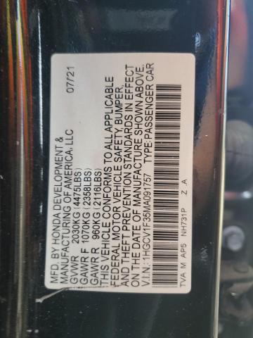 1HGCV1F35MA091757 Honda l15be